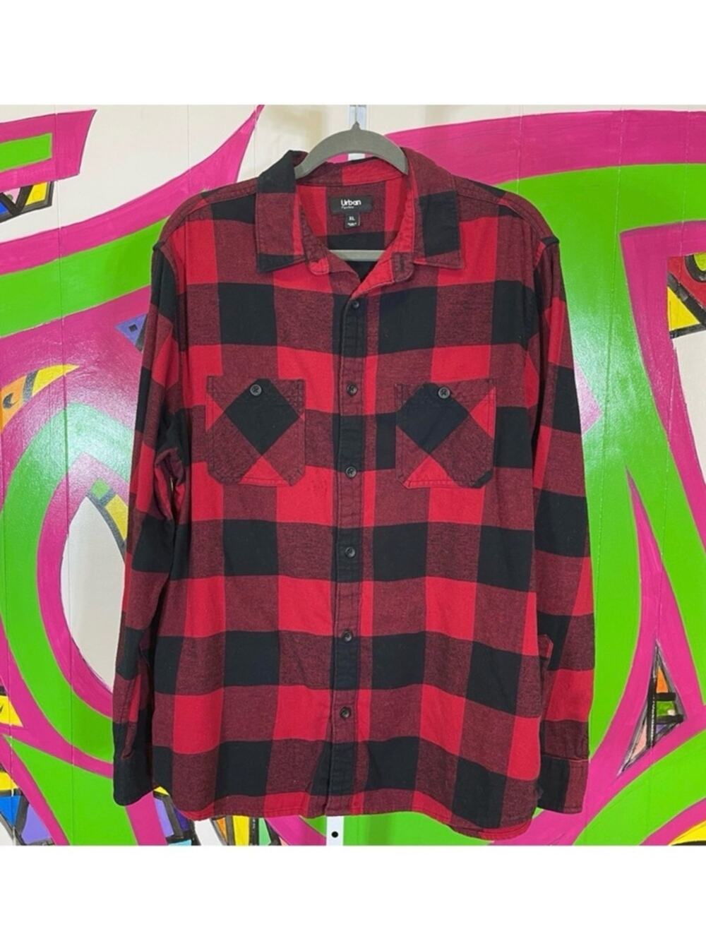 Urban Pipeline, Plaid Flannel Lumberjack Shirt. Size XL. Excellent condition!